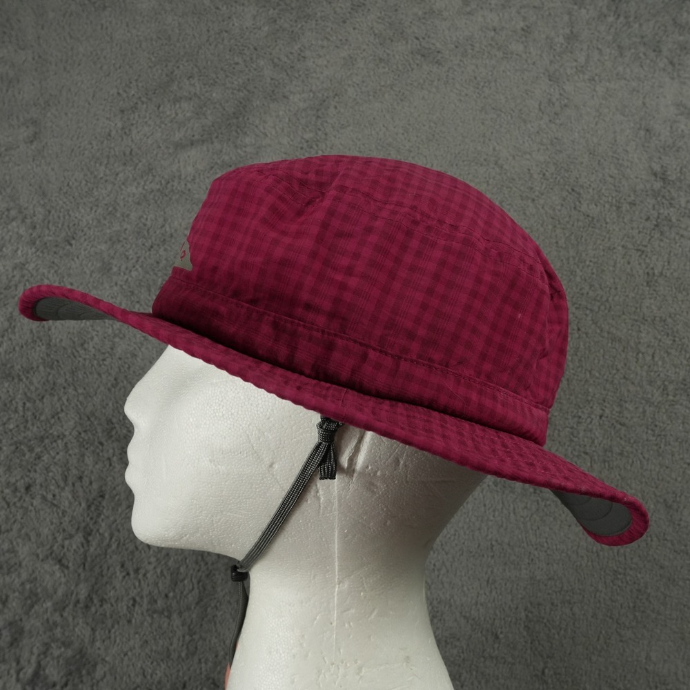 Outdoor Research Sun Hat Kids M Maroon Gingham Plaid Adjustable Hiking Outdoor - Picture 4 of 7